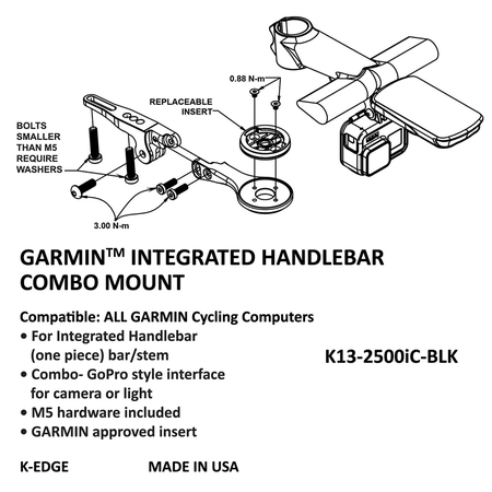 K-EDGE GARMIN IHS Combo Mount / black / one size
