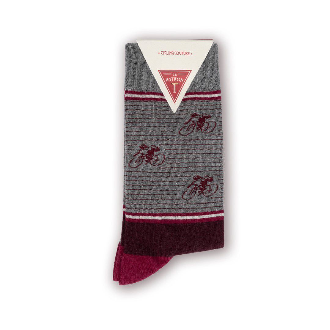 Vintage Cyclist Socks / aubergine / 35-38