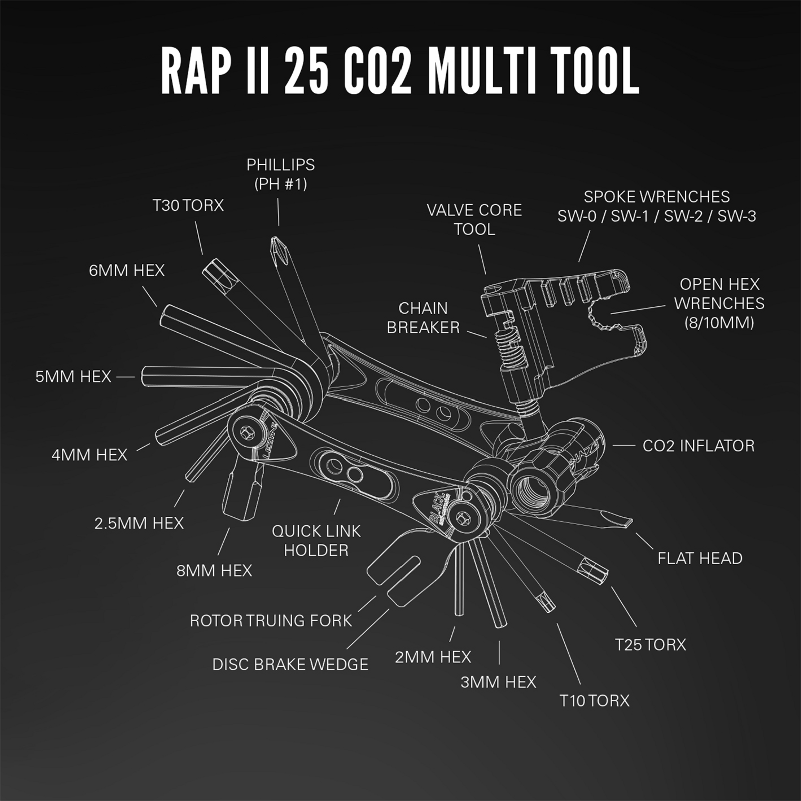 RAP Ii - 25 Co2 / black / one size