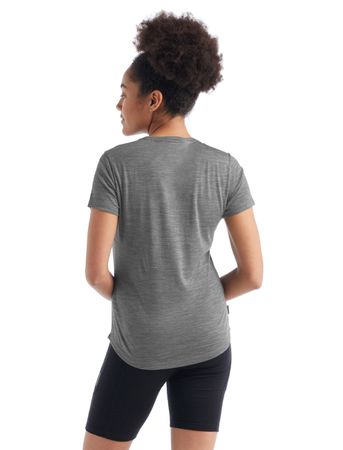 SPHERE II Damen-Merino-Kurzarmshirt / metro hthr / M