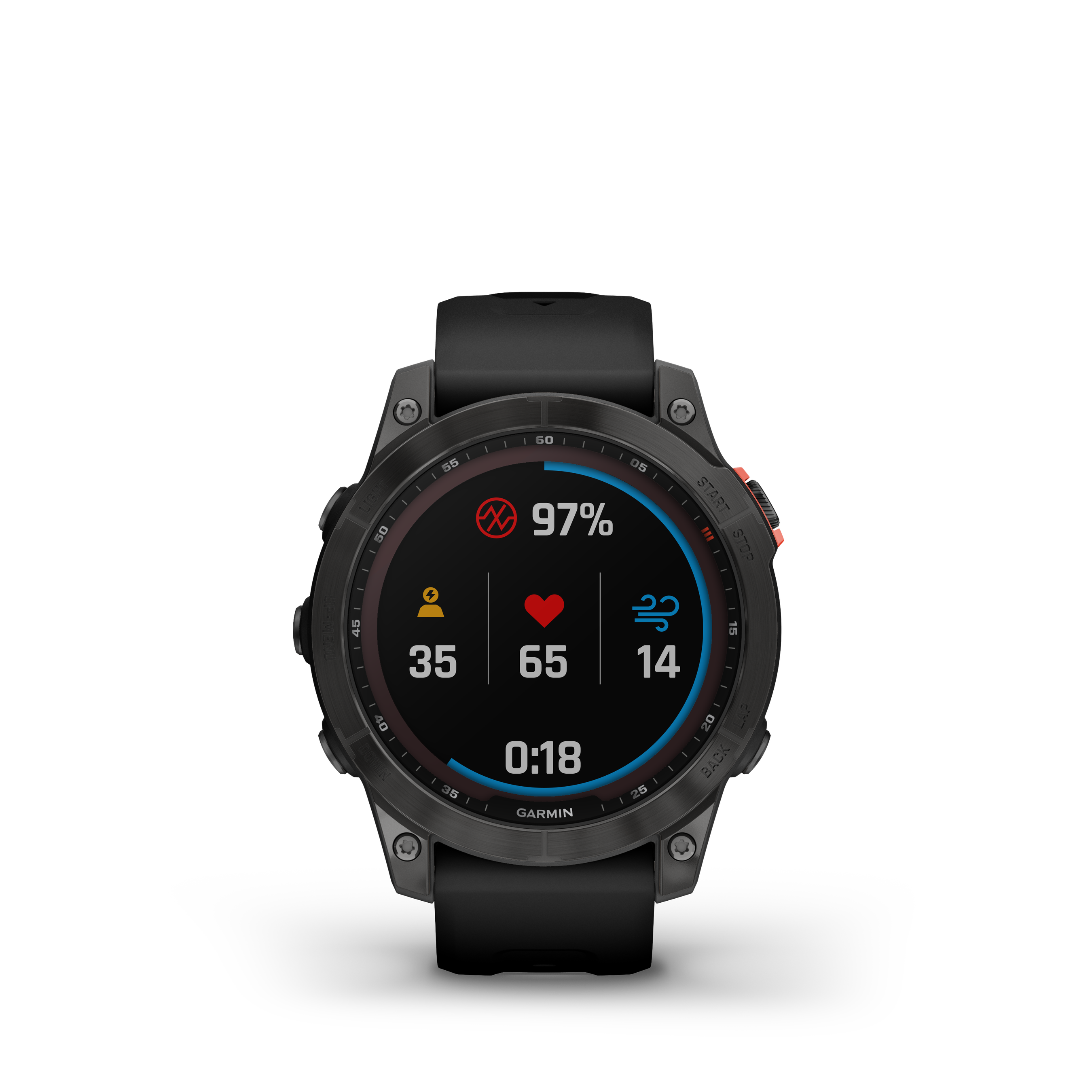 FENIX 7 SOLAR Multisportuhr 47mm / schiefergrau mit schwarzem armband