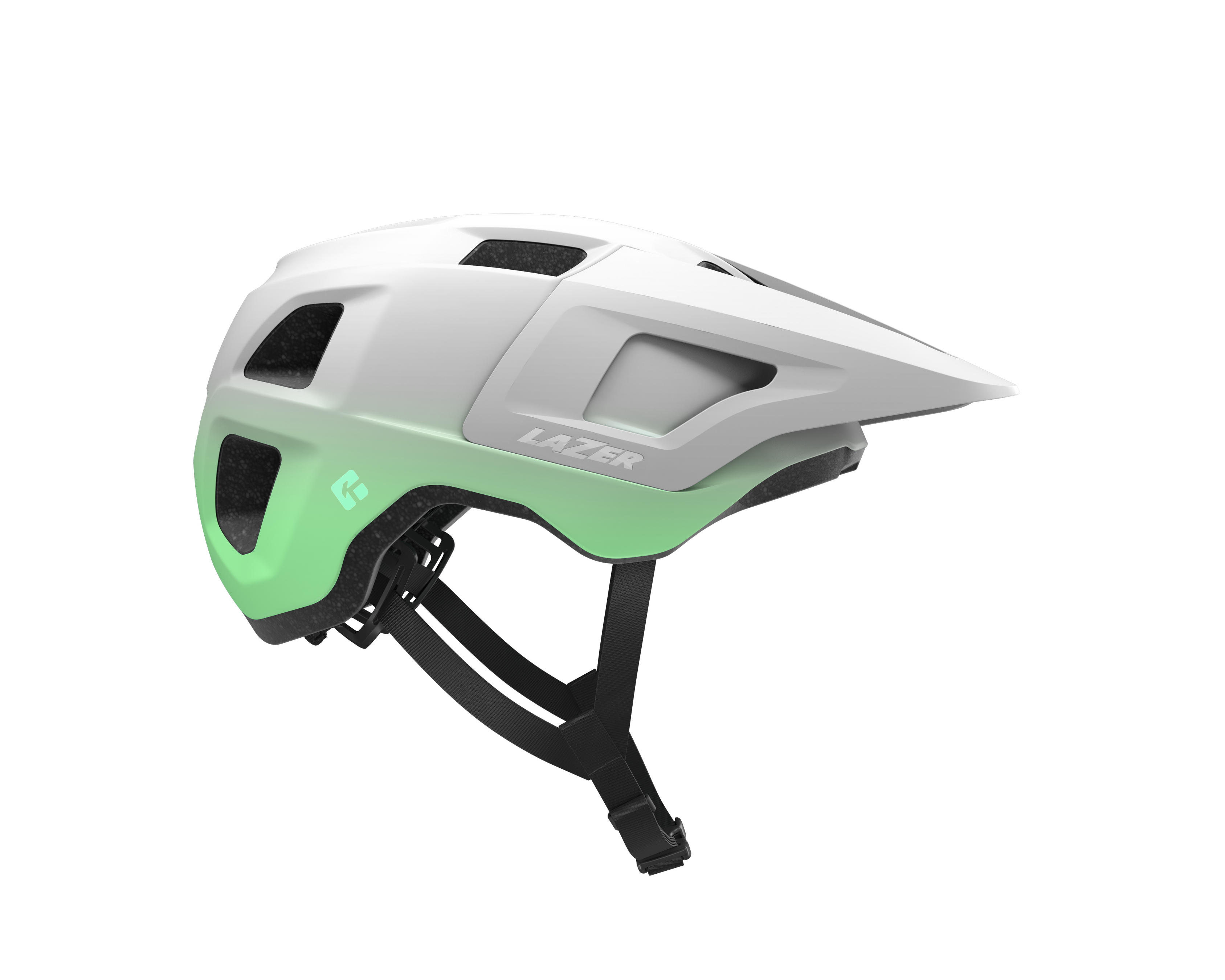 LAZER Unisex MTB Finch KinetiCore Helm / matte white mint