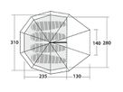 GREEN CONE, 4-Personen Zelt / Tipi / grün