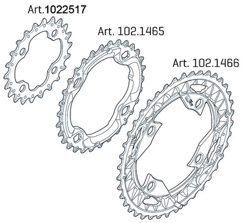 SLX  M672 Kettenblätter, 4arm, 10fach, LØ 64/96mm / schwarz / 30 Zähne