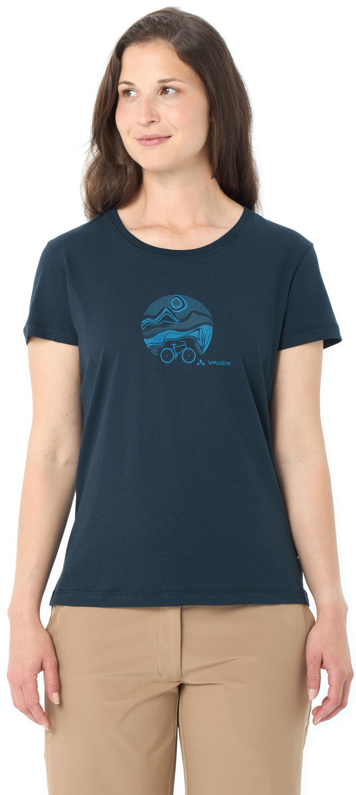 CYCLIST Damen-Kurzarmshirt / dark sea/dark sea / 34