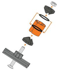 Befestigungsset Konus-System 2.0 / schwarz
