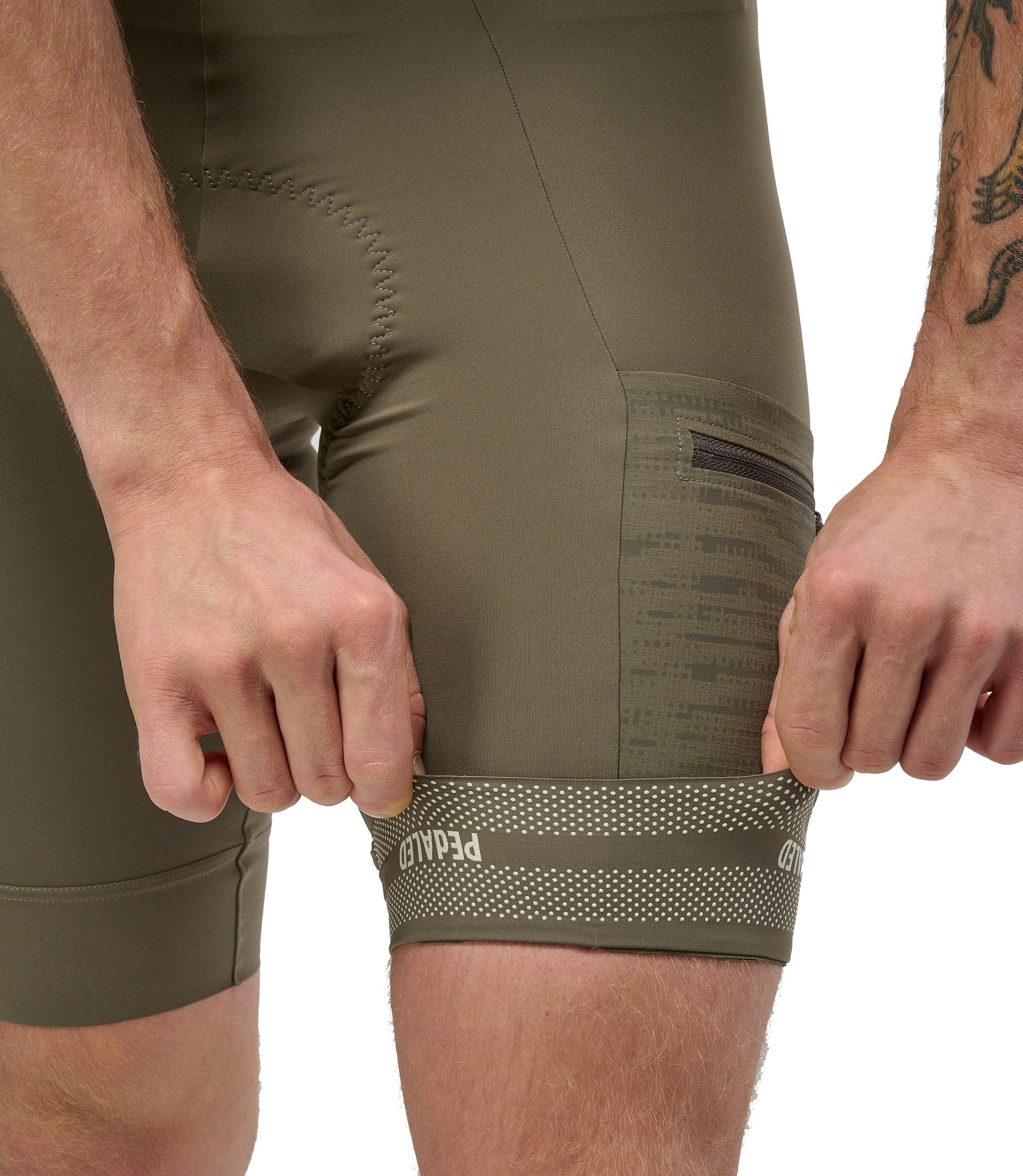 ODYSSEY Herren-Gravel-Trägerhose / military green / L