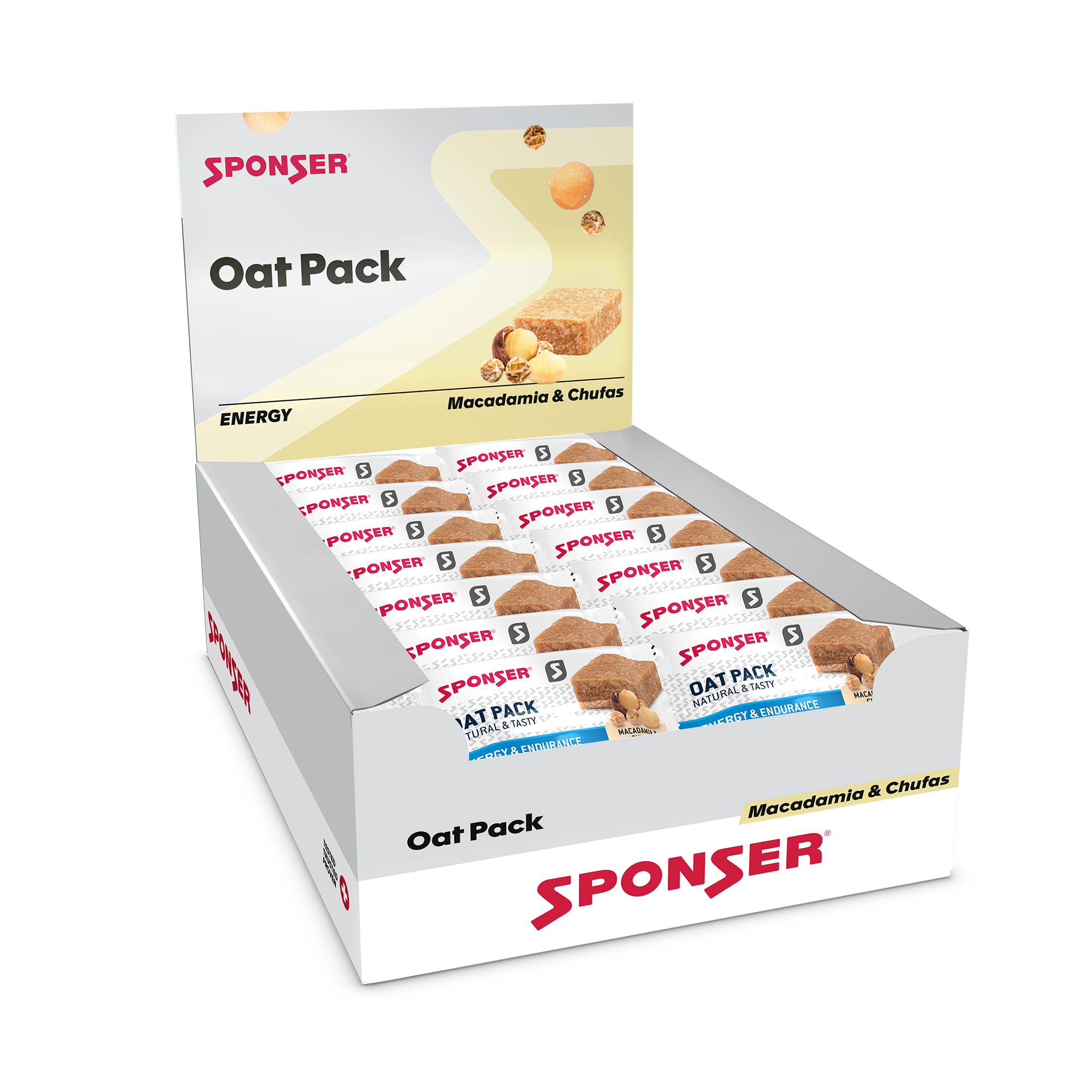 Oat Pack, Display (30 x 60 g) / Macadamia
