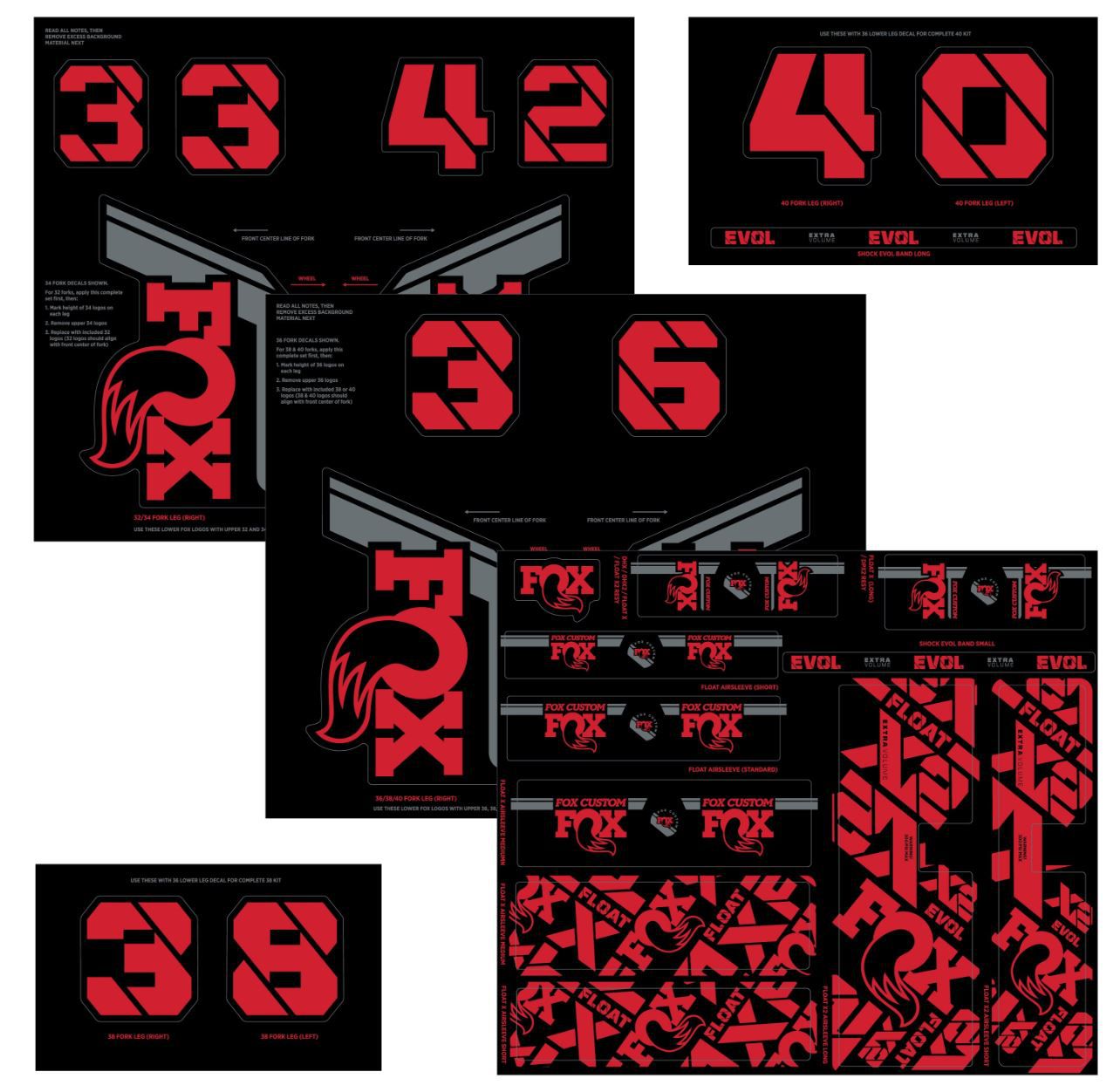 Decal 21 Custom Fork & Shock / Red