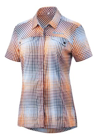 ARENDA Damen-Kurzarm-Bikebluse / insignia check / 36