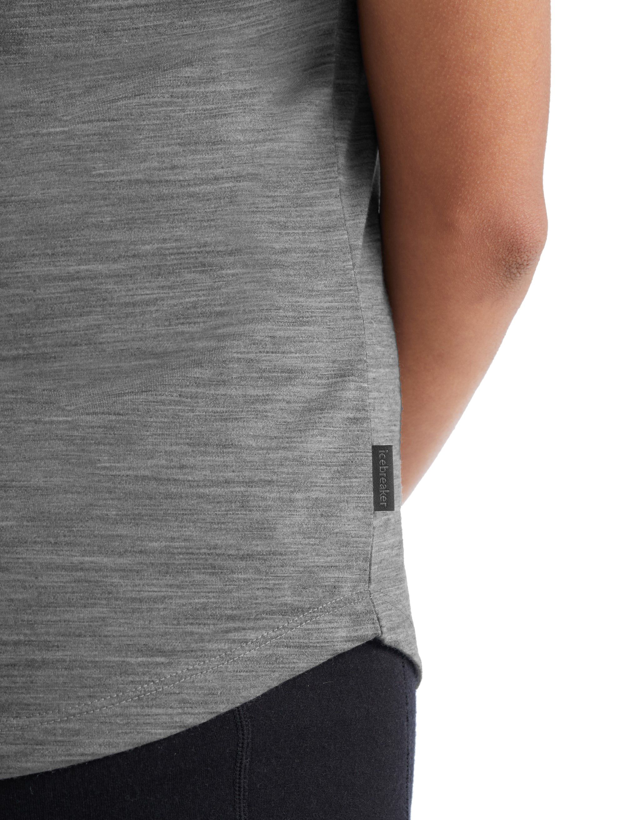 SPHERE II Damen-Merino-Kurzarmshirt / metro hthr / M
