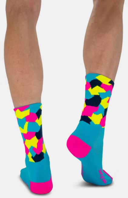 ALLROUND ELITE COLORFUL CAMO Velosocken / blue / L=44-47