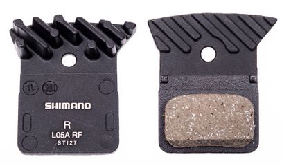 L05A-RF Ice-Tec Bremsbelag , Resin/Trägerplatte Alu mit Kühllamellen