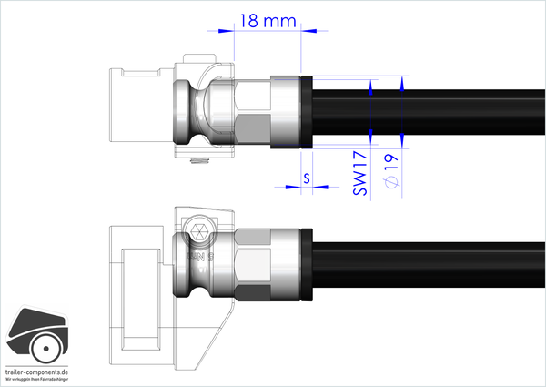 LEGGERO BECCO Steckachsenadapter für FOURMI / M12x1.0, 174mm
