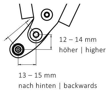 TUBUS Fussverlängerung für Gepäckträger / grau