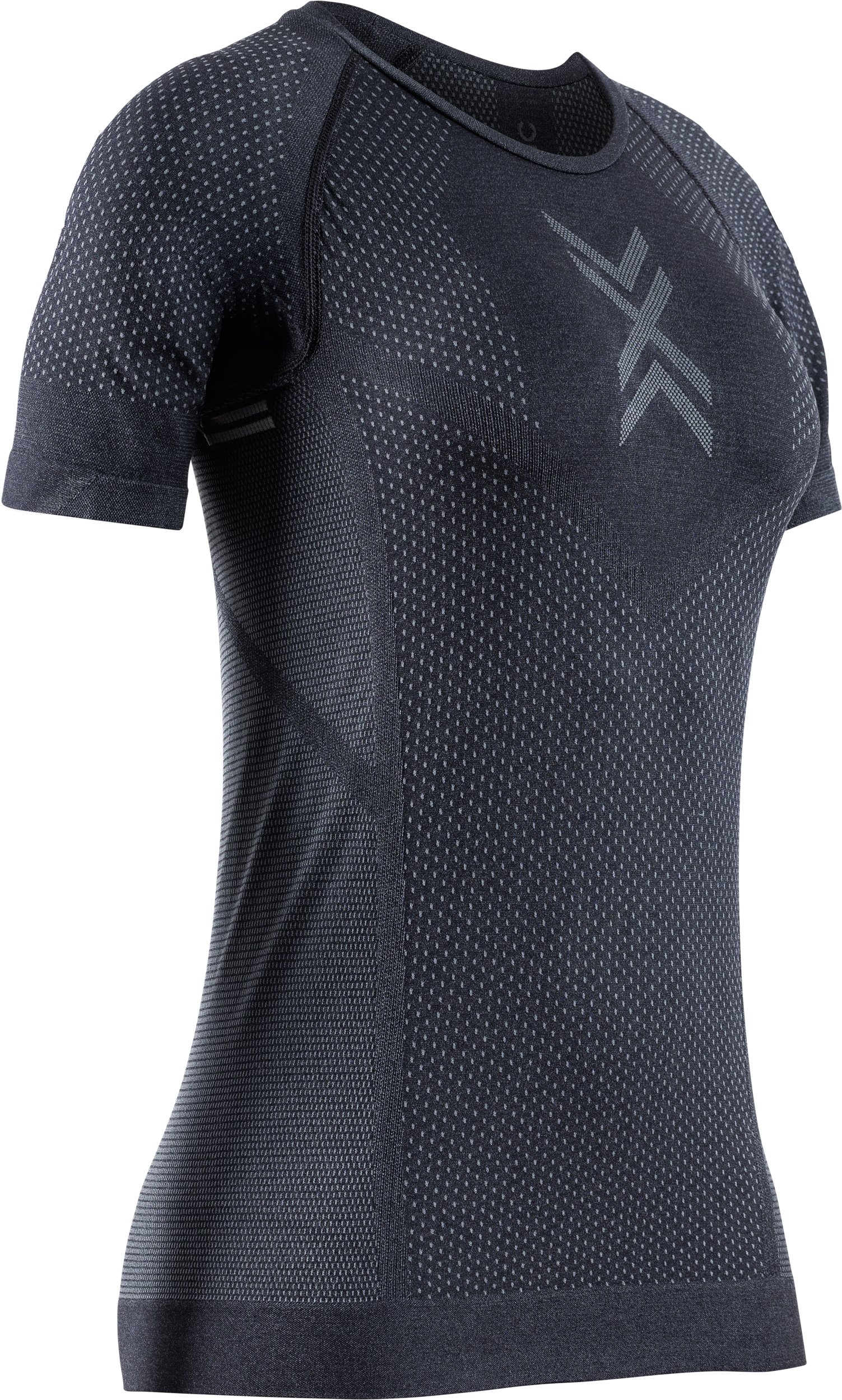 X-Bionic Women XCeed Run Shirt SH SL / X black rhino grey / L