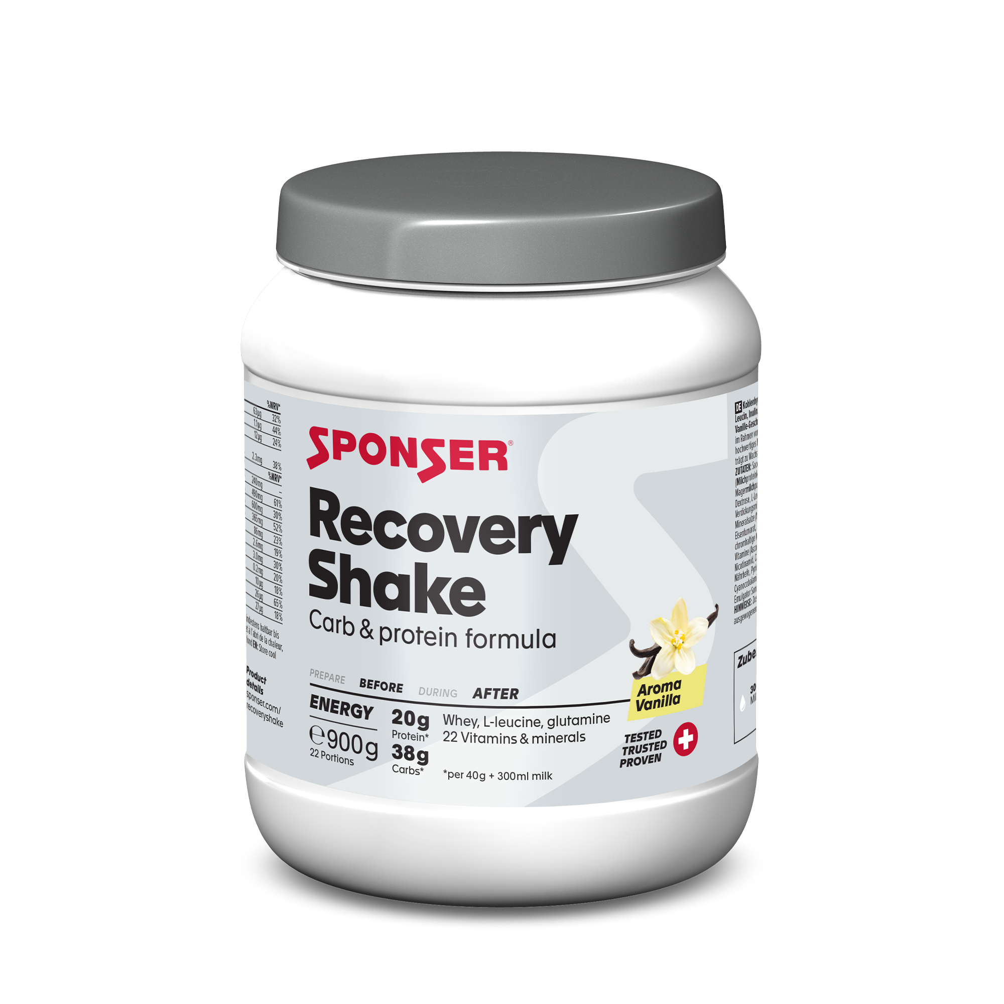 RECOVERY SHAKE Vanille Regenerationsgetränk, Dose 900g / VANILLE