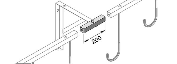 HÄNGEPARKER Winkel-Verbinbdungselement / silber