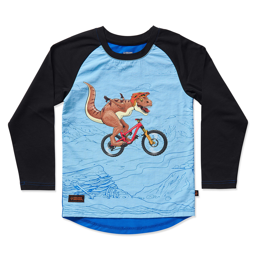 Dino Windproof Kids MTB Jersey / blue / 6 Y