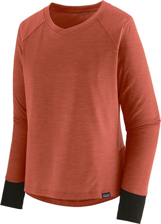 DIRT CRAFT Damen-Langarmshirt / quarz coral / XL