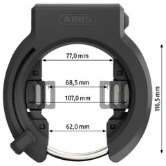 Abus Rahmenschloss Granit XPlus 6950M NR & Kette 6KS/100 / black