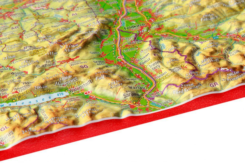 GEORELIEF SÄNTISREGION 3D-Postkarte