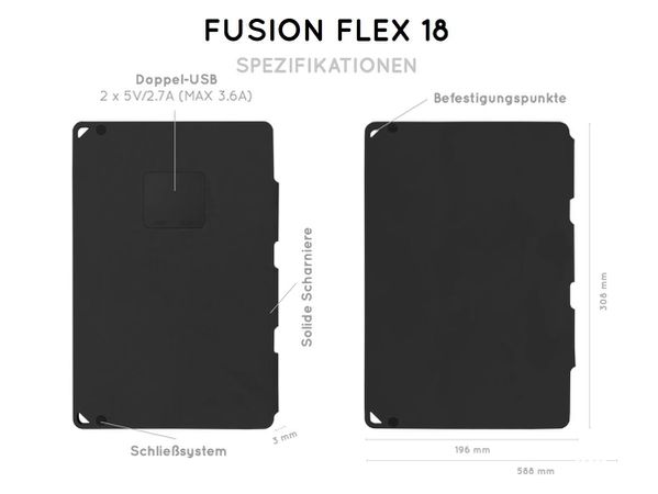 FUSION FLEX Solar Panel / black / 18W
