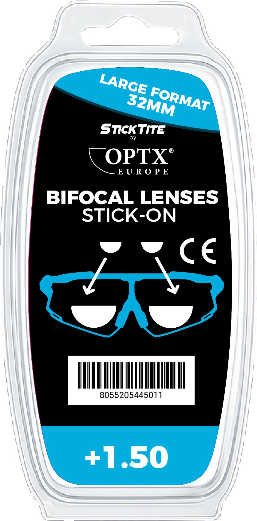 BIFOCAL LENSES aufklebbare Leselinsen / 32mm / +1.5
