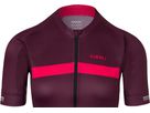 CHRONO Damen-Kurzarmtrikot / dark cherry/raspberry stripe / L