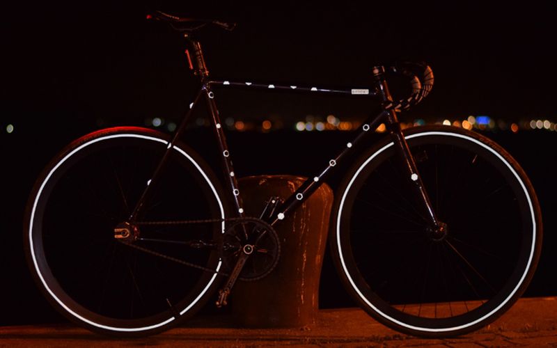 STRAIGHT Felgensticker Reflective schwarz / schwarz