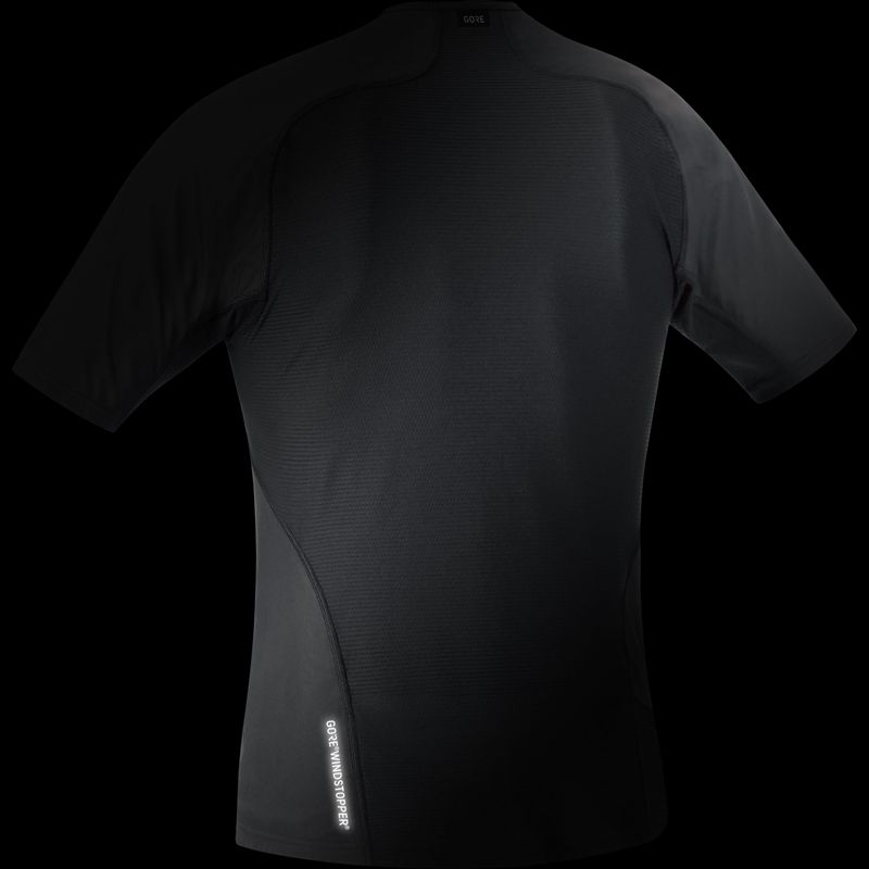 M GWS BASE LAYER Herren-Windstopper-Kurzarmshirt / black / M