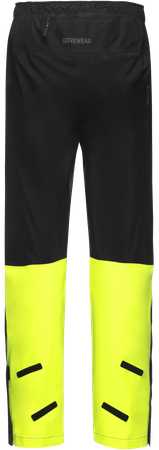 GLIDEWHEEL GTX Herren-Regenhose / black/neon yellow / L