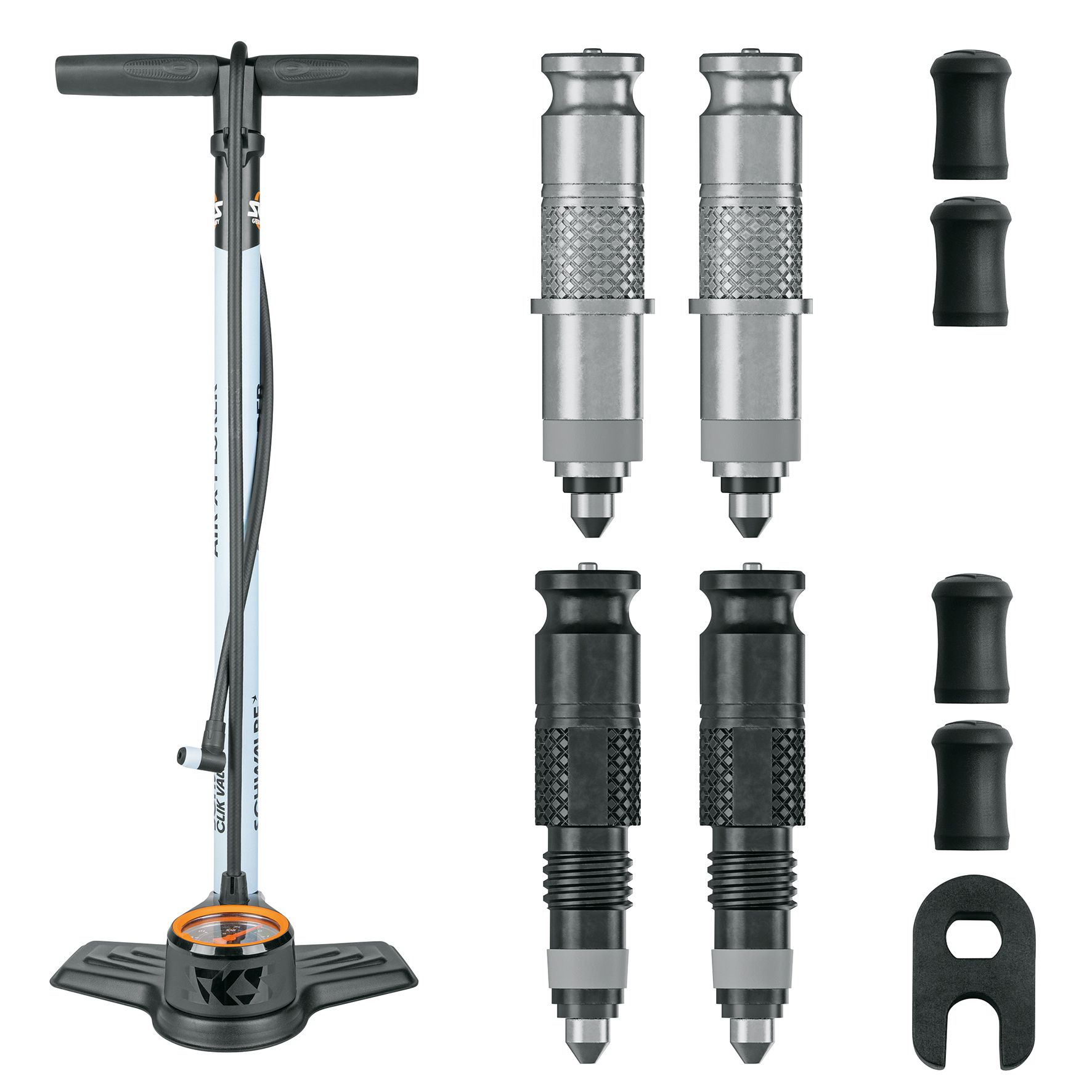 Standpumpe Air-X-Plorer 10.0 Clik Valve / schwarz-sky blue