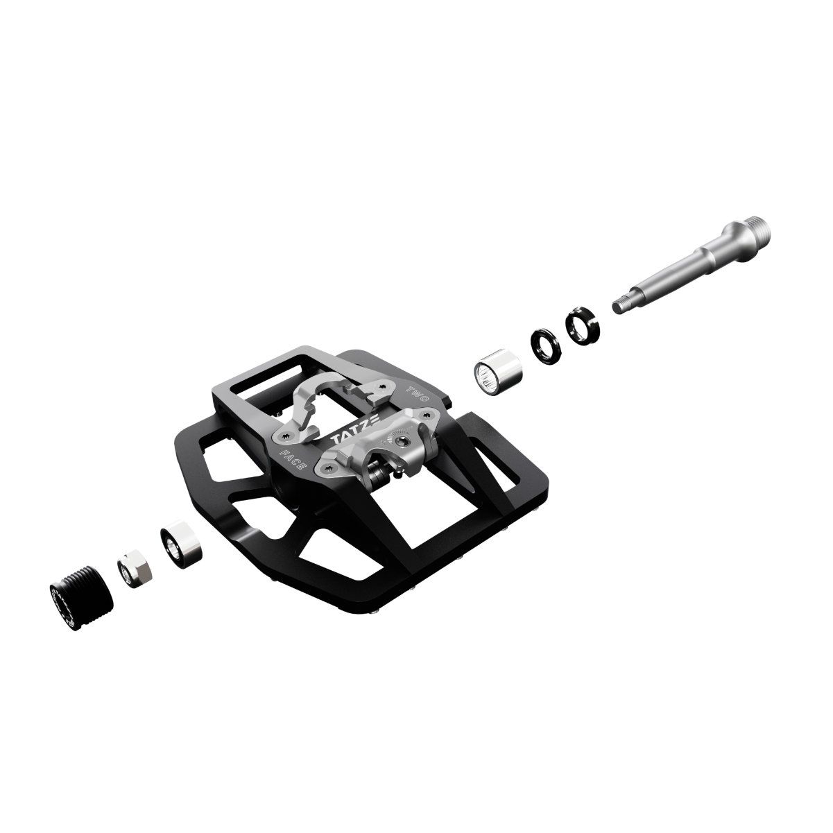 TWO-FACE2 Kombipedale / schwarz / 98 x 105mm