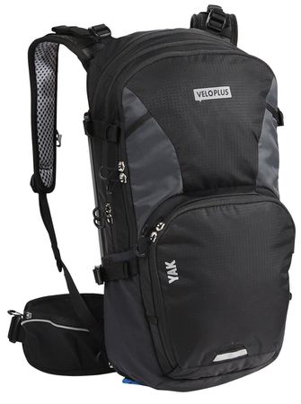 YAK Rucksack 19 + 5 Liter / schwarz grau / 19+5L