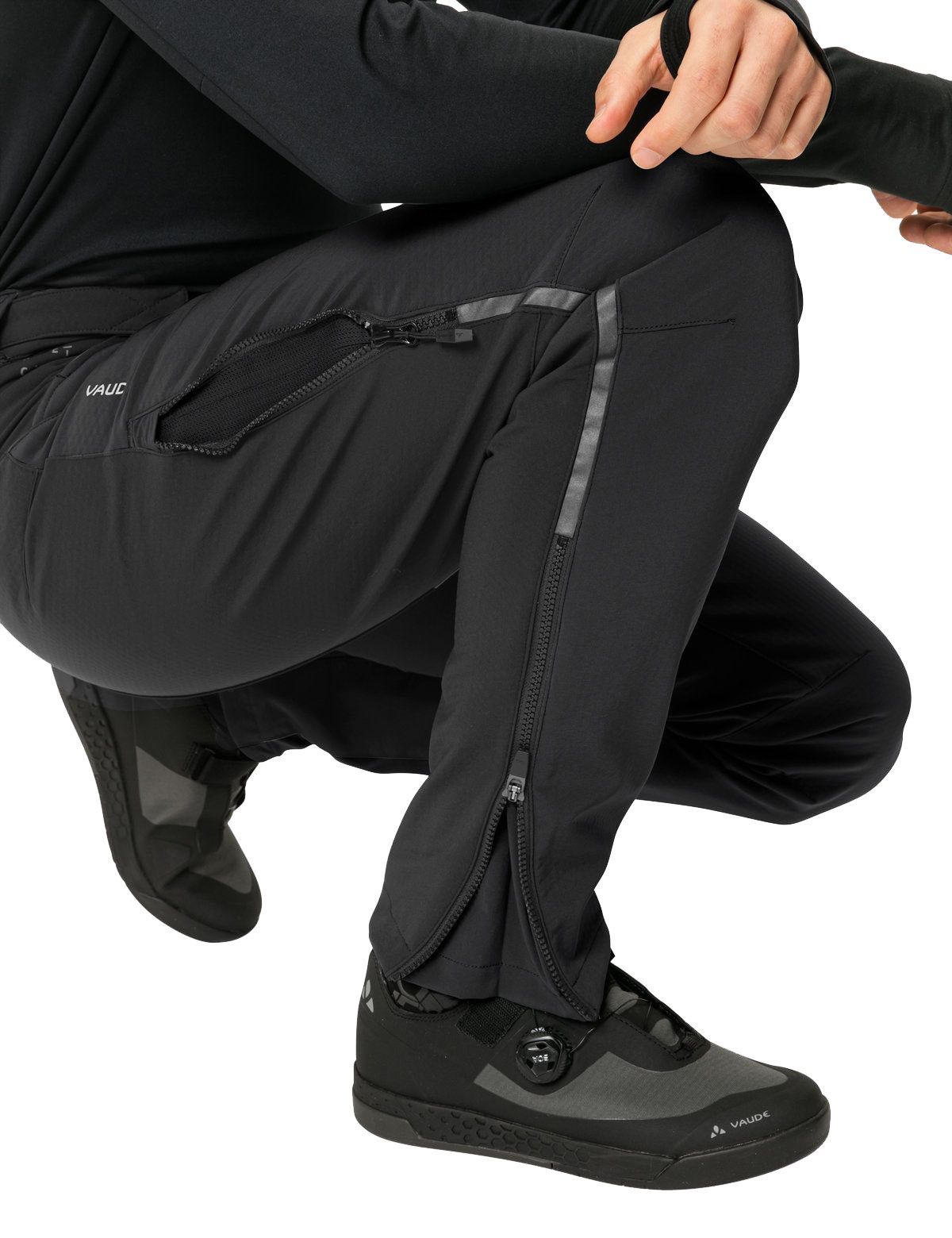QIMSA II Herren-Softshellhose / black/black / S
