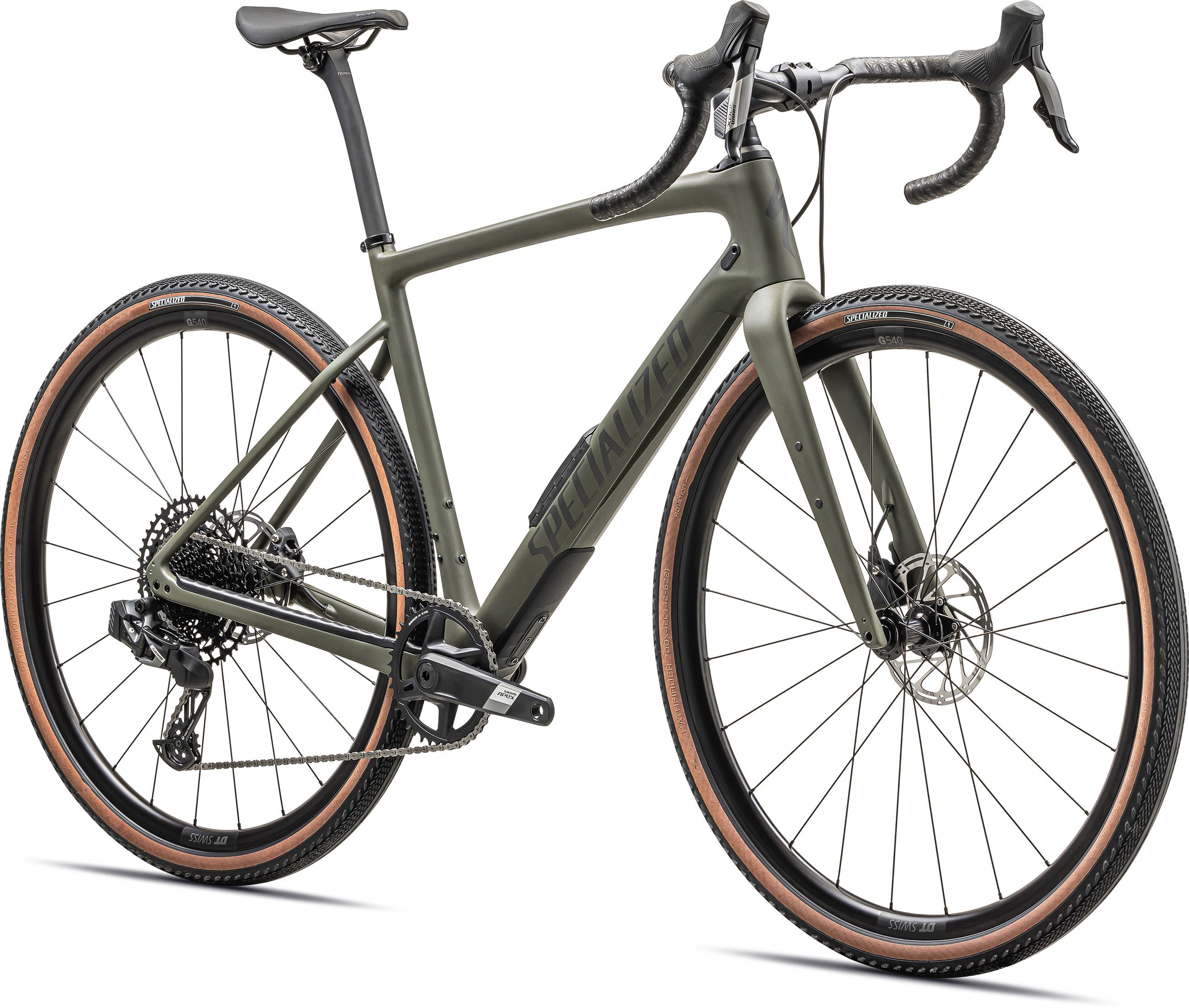 DIVERGE COMP CARBON Gravelbike / satin oak green smoke / 54 CM