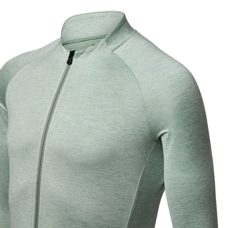 NEW ROAD Herren-Gravel-Langarmtrikot / hedge green heather / M