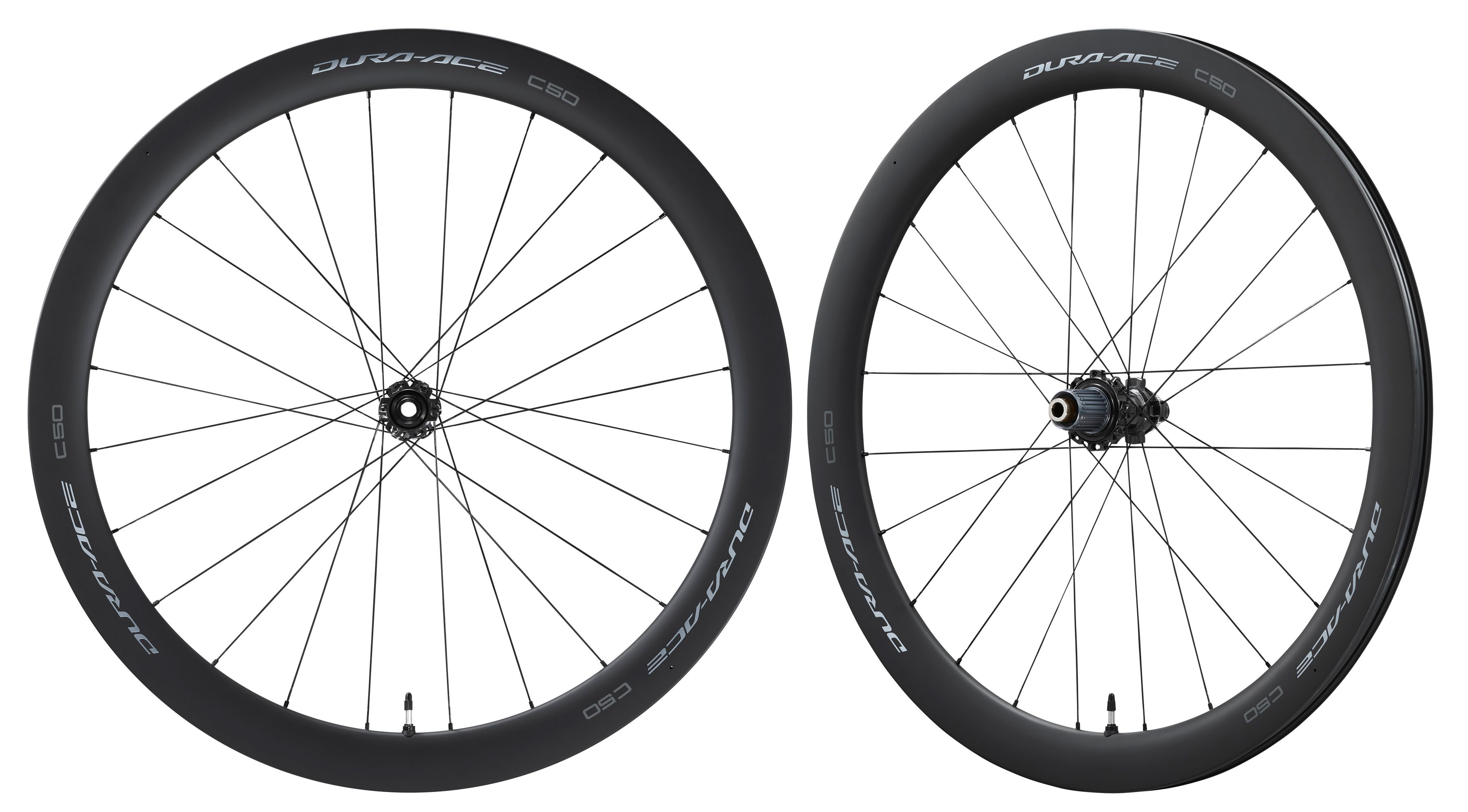 Road Radsatz Dura-Ace WH-R9270-C50 Tubless Disc / Schwarz / Laufradsatz, 12 mm/12 mm, 100mm/142mm, 12