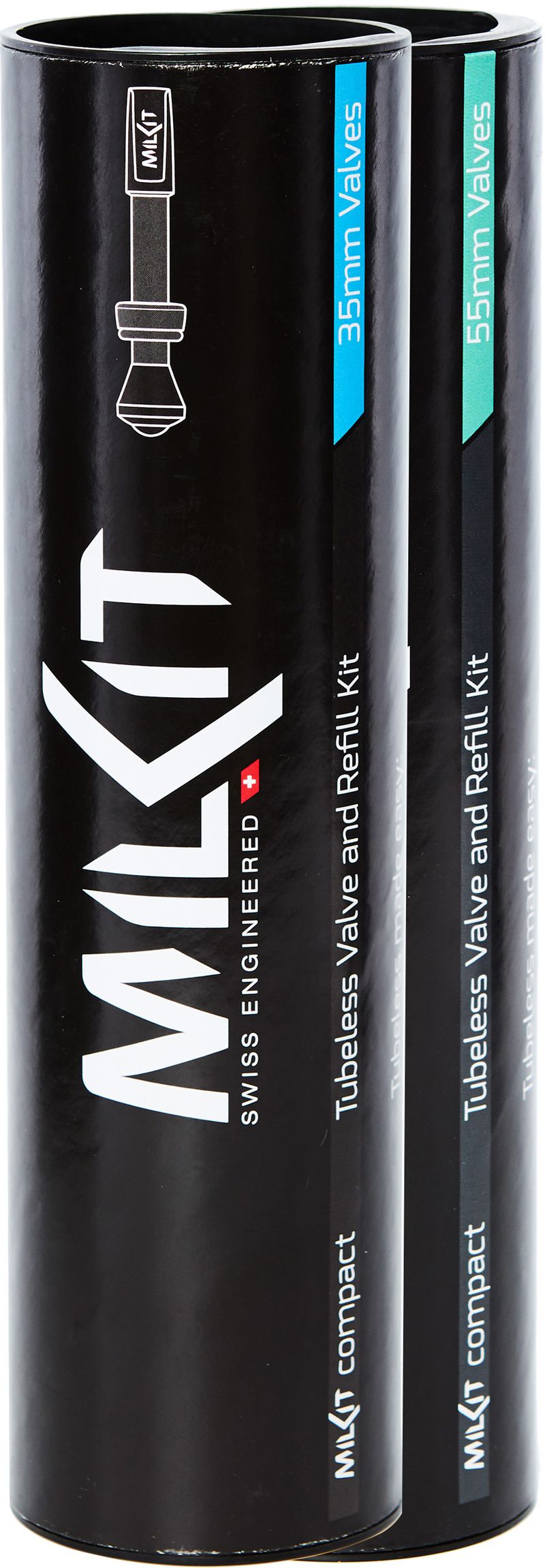 COMPACT MILKIT Tubeless-Servicekit / Schwarz / Ventil Set 45mm