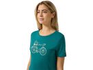 BICYCLE NOMAD Damen-Kurzarm-Merino-Shirt / pacific/feather / XS