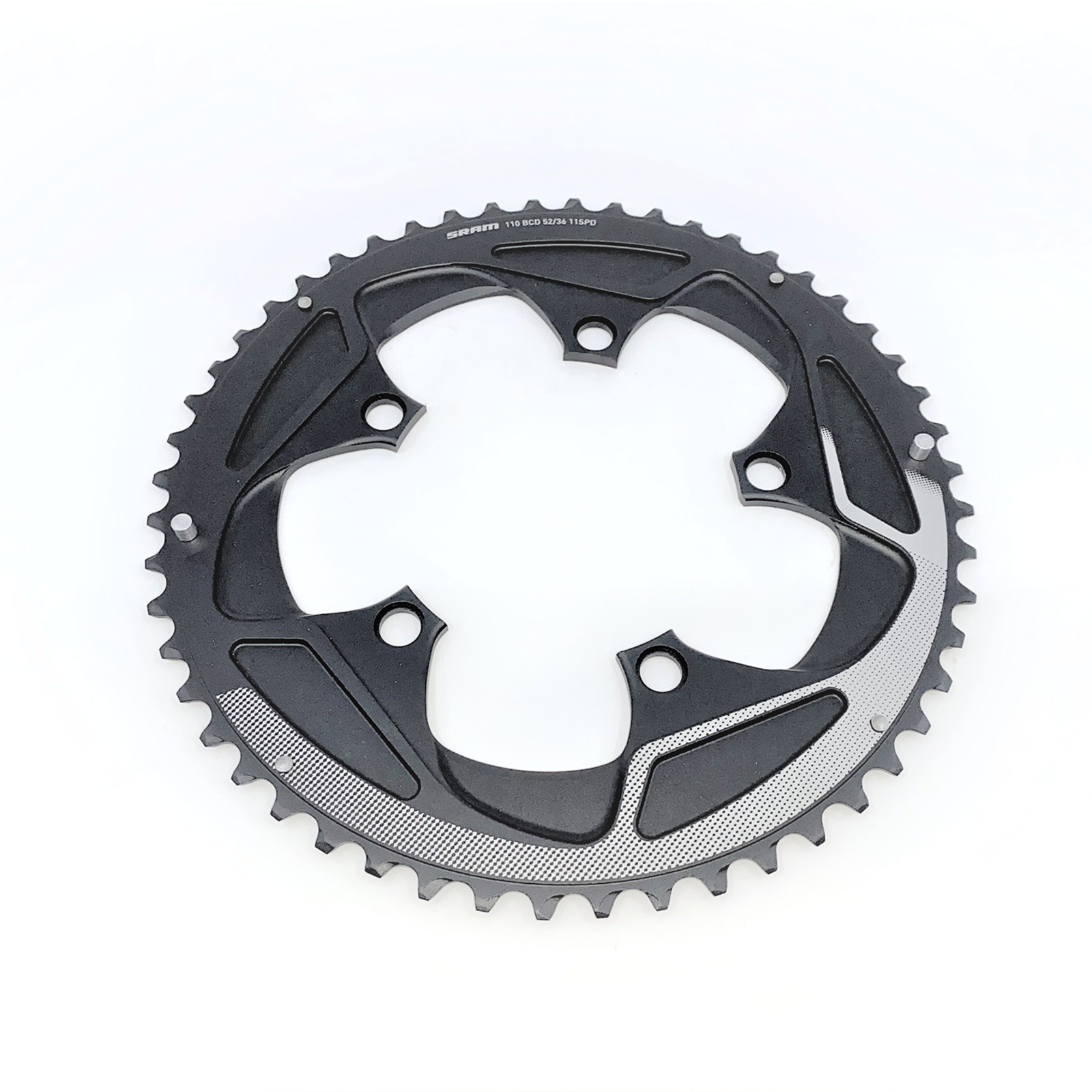 Chainring Rival22 110BCD Non-/Hidden-Bolt (52-36) / silver / 110x52T