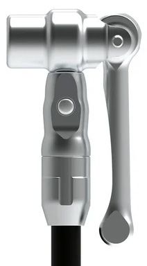 PRESTA PRO HEAD, Presta-Pumpenadapter, Alu / silver