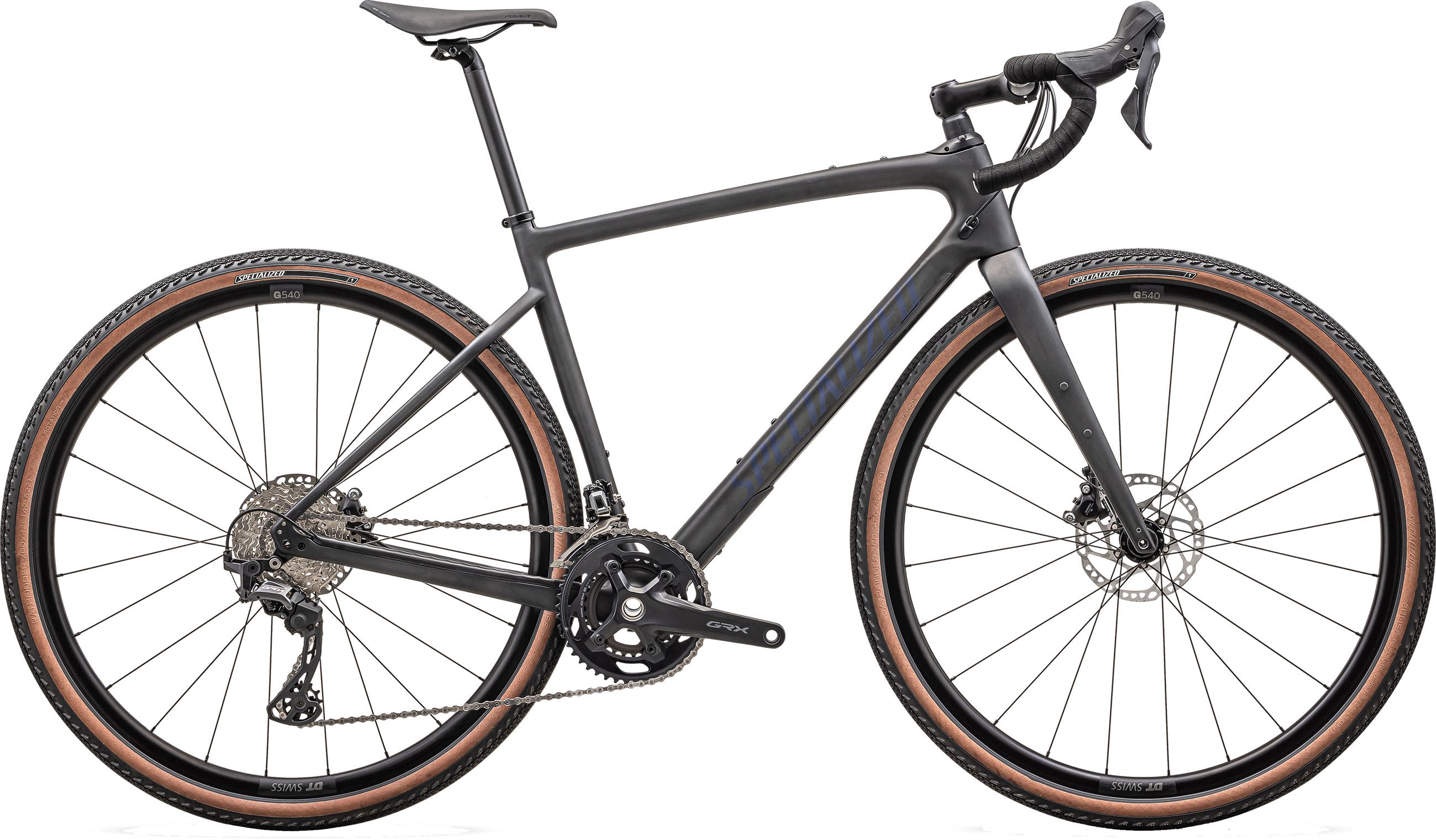 DIVERGE SPORT CARBON Gravelbike / satin carbon blue onyx / 58 CM