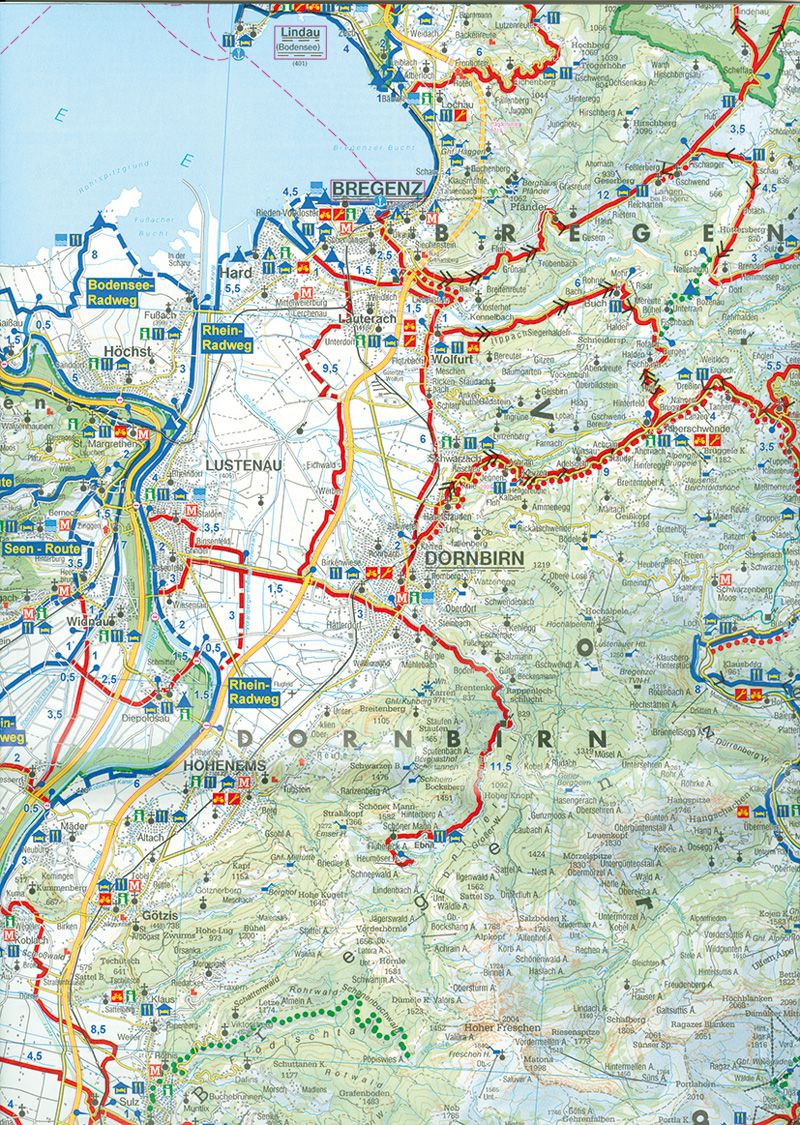 ÖSTERREICH Radkarten / VORARLBERG 100