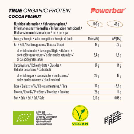 TRUE ORGANIC PROTEIN / HAZELNUT COCOA
