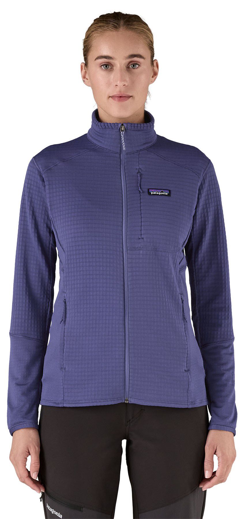 R1 HYBRID Damen-Fleecejacke / solstice purple / S