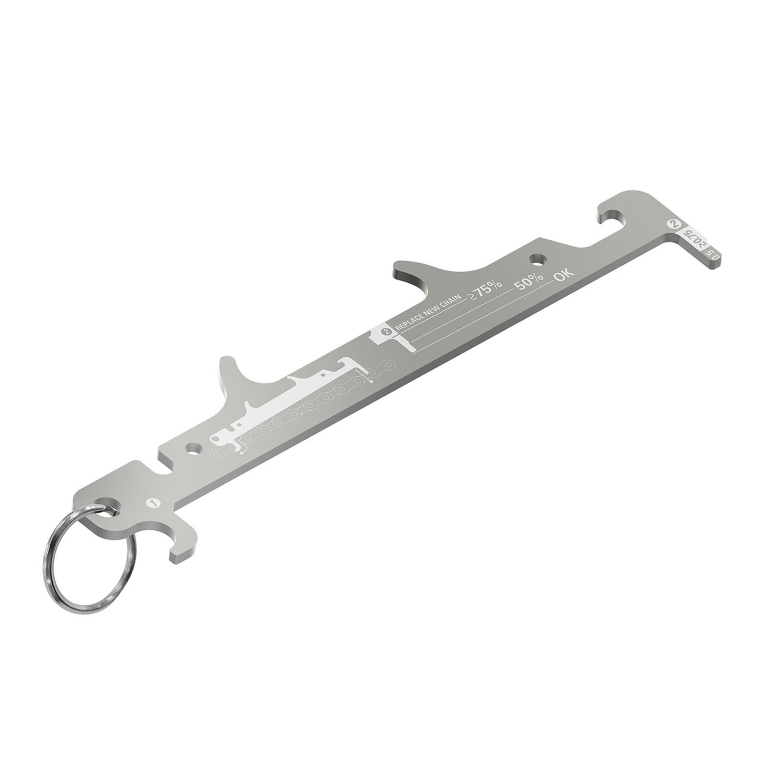 CHAIN GAUGE für 5 - 12fach-Ketten / silver / one size