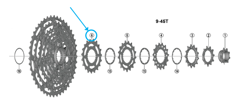 Zahnkranz CS-M9200/CS-M8200 / 19 Zähne