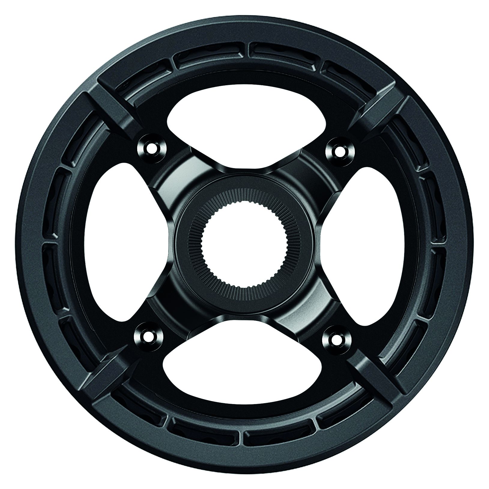 Kettenblatt STEPS SM-CRE70-11 / schwarz / 38 Zähne/mit Aufnahme, 50 mm Kettenlinie, doppelter Hosenschutz